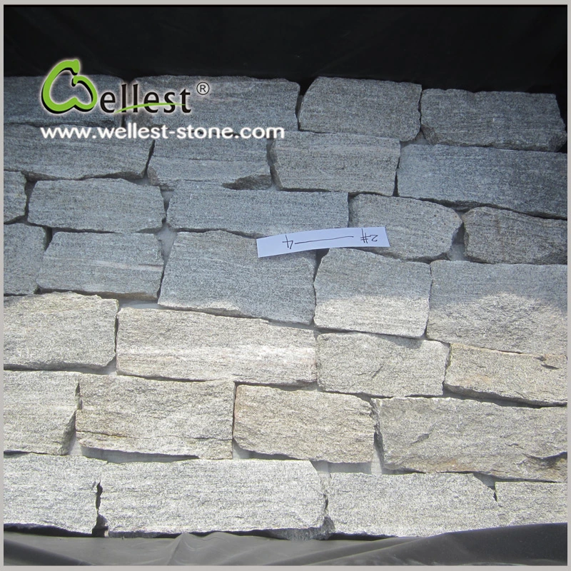 China Natural Grey with White Vein Thin Slim Loose Stacked Stone