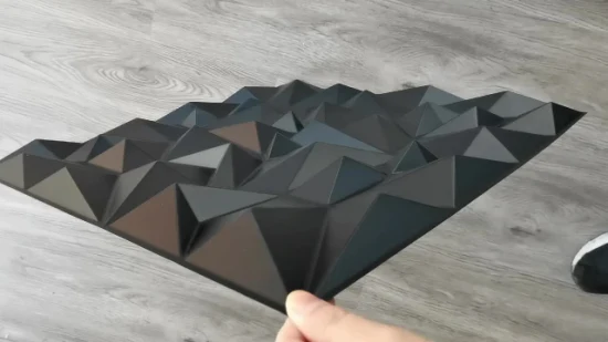 Novidade painel de parede 3D de pedra decorativa de PVC falso à prova d'água