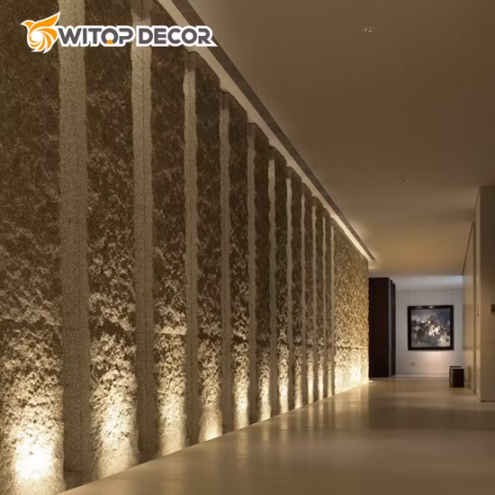 Painel de parede 3D interno e externo à prova d'água de pedra de espuma PU
